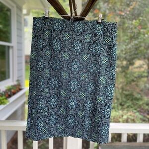 Talbots Women's Cotton Casual Pencil Stretch Short Midi Skirt, Sz 12